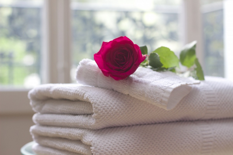 chambre-hote-LE VAL-min_towel_rose_clean_care_salon_spa_white_bath-731641